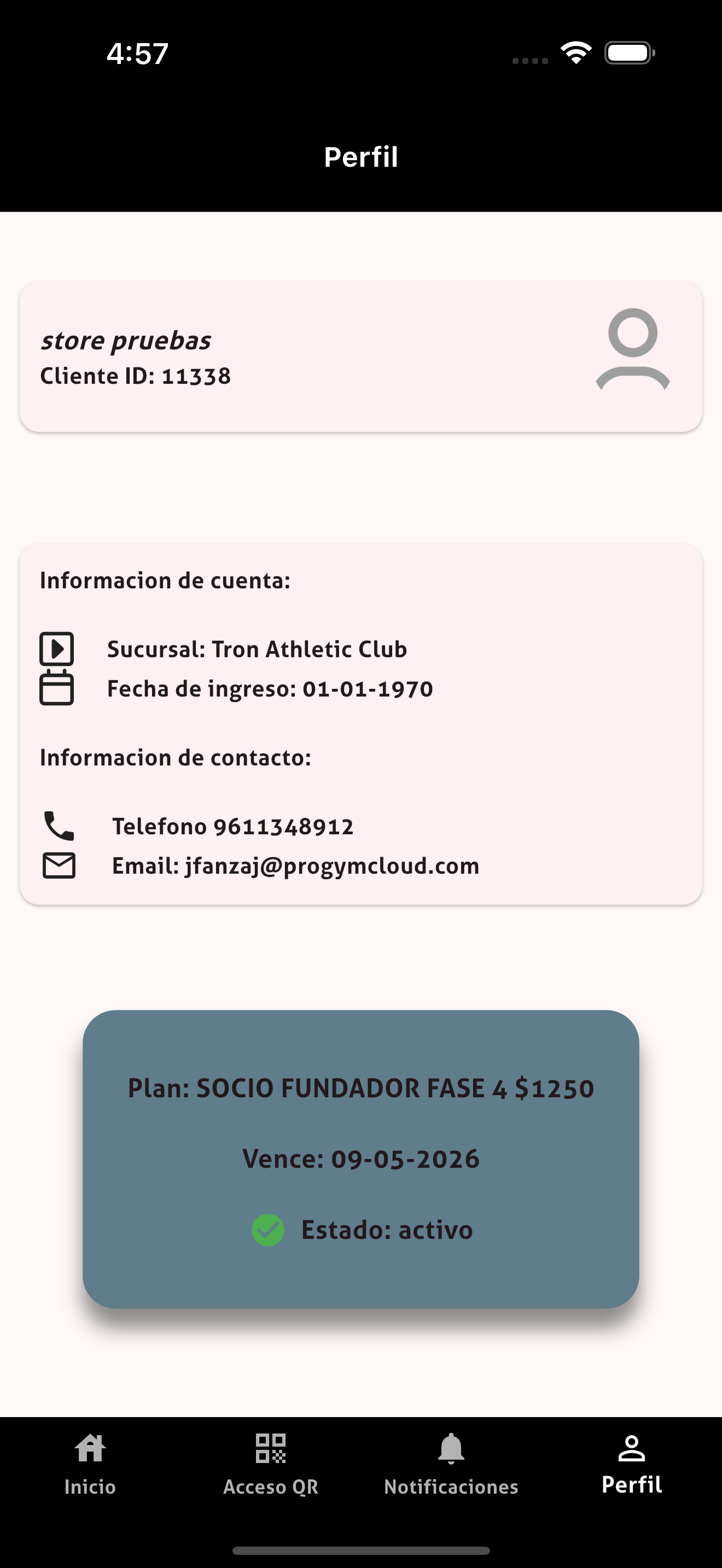 Pantalla 8 de la app TRONATHLETIC